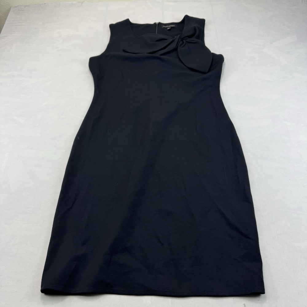 Banana Republic Navy Blue Sleeveless Bow Neck Sheath Dress Womens Size 10